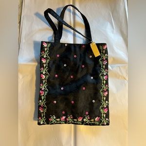 Small Black floral purse